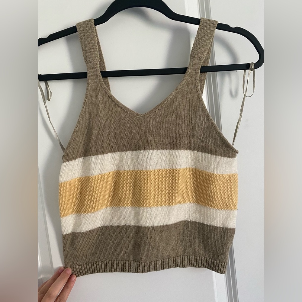 Hippie Rose Color Block Knitted Crop Top